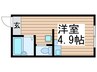 エルプレミア梅島 1Rの間取り