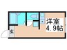 エルプレミア梅島 1Rの間取り