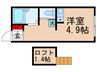 エルプレミア梅島 1Rの間取り