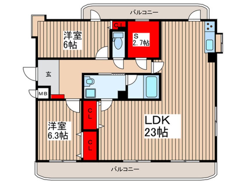 間取図 グレースフル・ピオナーＭ