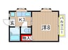 リバ－ハイツ 1Kの間取り