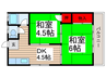 ハイツ向原第二 2DKの間取り