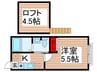ベルメゾン八柱 1Kの間取り