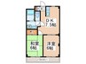 友ビル２号 2DKの間取り