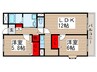 チャームテラス222E 2LDKの間取り