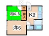 ミナトハイム 2Kの間取り