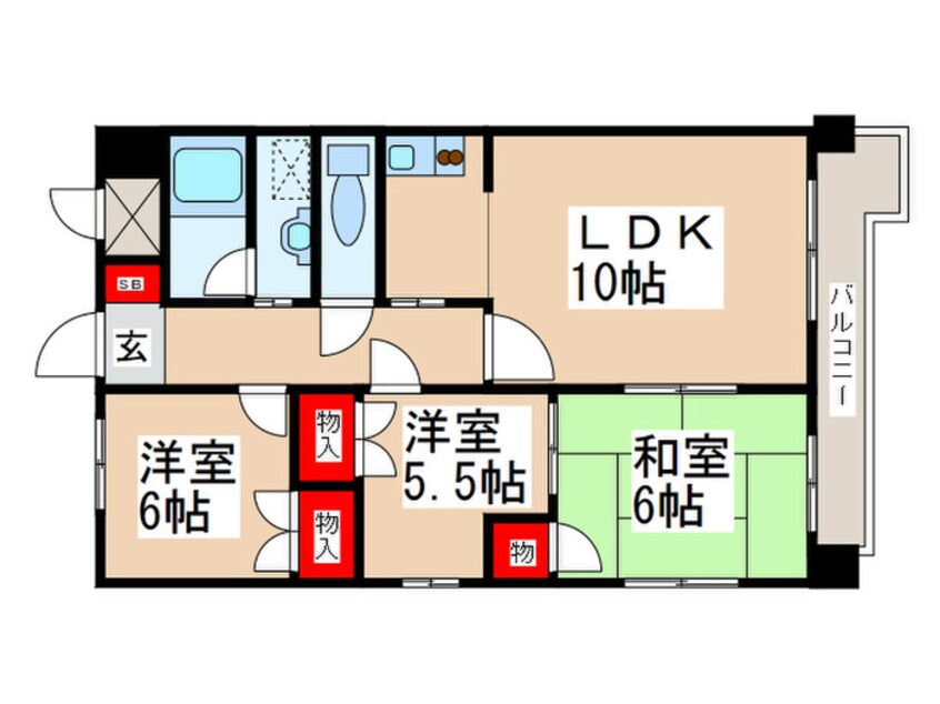 間取図 アンソレイエ国立