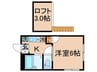 カ－ムケイエスⅡ 1Kの間取り