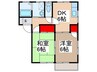 グリ－ンコ－ポＢ棟 2DKの間取り