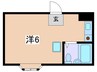 ビバリ－ヒルズＡ 1Rの間取り
