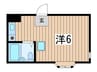 ビバリ－ヒルズＡ 1Rの間取り
