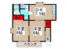 ファミ－ル 2DKの間取り
