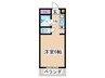 ビバリ－ヒルズＣ 1Kの間取り