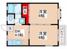 フラワ－ハイツ 2DKの間取り