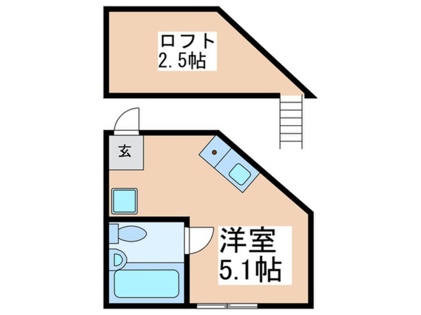 間取図 リバ－サイド四つ木