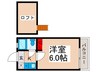 ローズアパートB棟 1Kの間取り