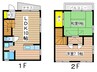 コートハウスグレ 2LDKの間取り