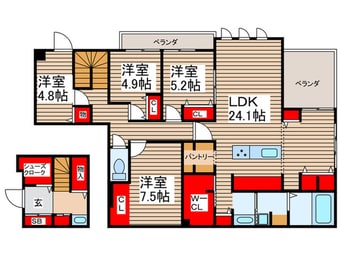 間取図 ハレマリーナ岩瀬