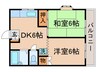 伸光ハイム 2DKの間取り