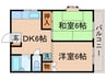 伸光ハイム 2DKの間取り