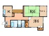 高野邸 2Kの間取り