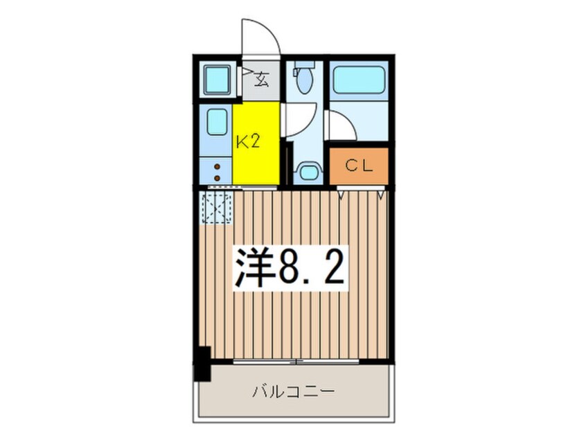 間取図 レジディア新川(408)