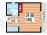 宝ニュ－ハイツ 1Kの間取り