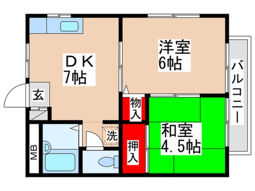 間取図 フラワーハイツＢ