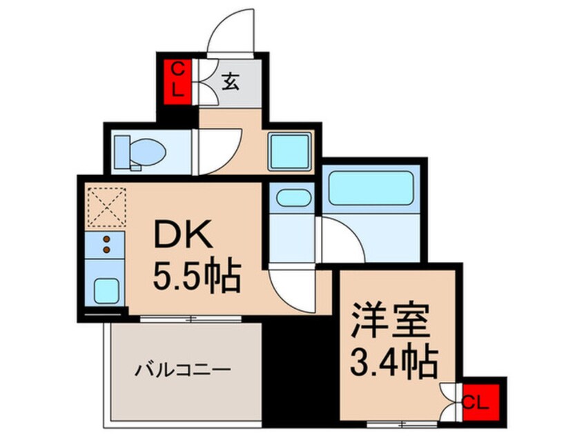 間取図 パークアクシス神田レジデンス