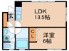 ベルメール西新井Ⅰ 1LDKの間取り