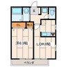 ビラ堀ノ内 1LDKの間取り