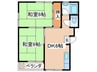 第一和泉コーポ 2DKの間取り