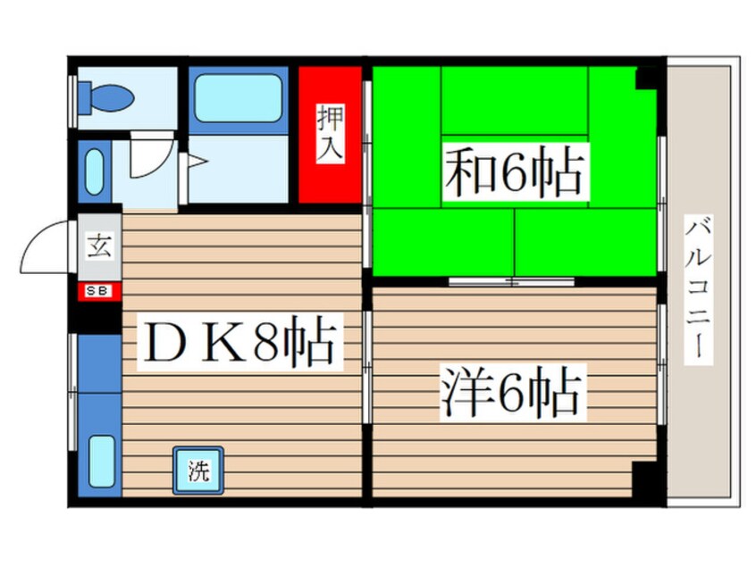 間取図 コ－ポ第２セントリバ－