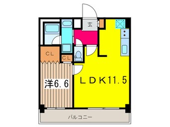 間取図 レジディア新川(504)