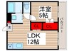 アーク春雨橋Ａ棟 1LDKの間取り