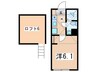 MYKタウンハイム 1Kの間取り