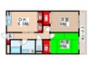 アム－ルオオカサ 2DKの間取り
