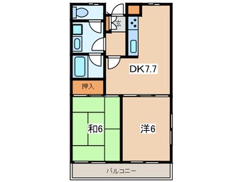 間取図 ベイシテｲメゾン石川町