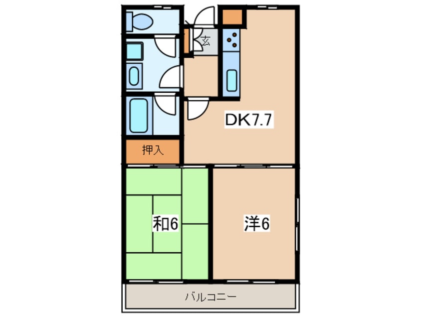 間取図 ベイシテｲメゾン石川町