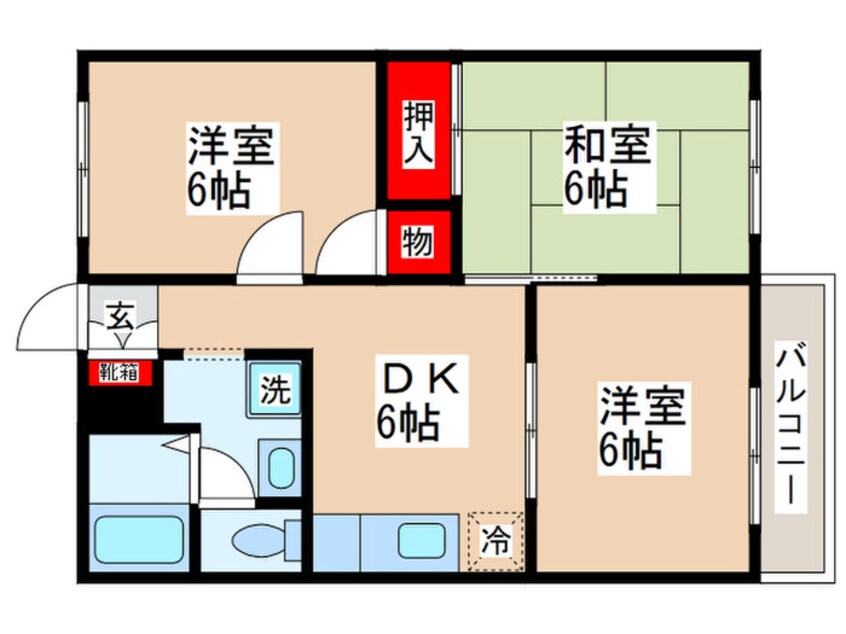 間取図 スクウェアーコート