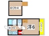ロフティ－稲田堤 1Kの間取り