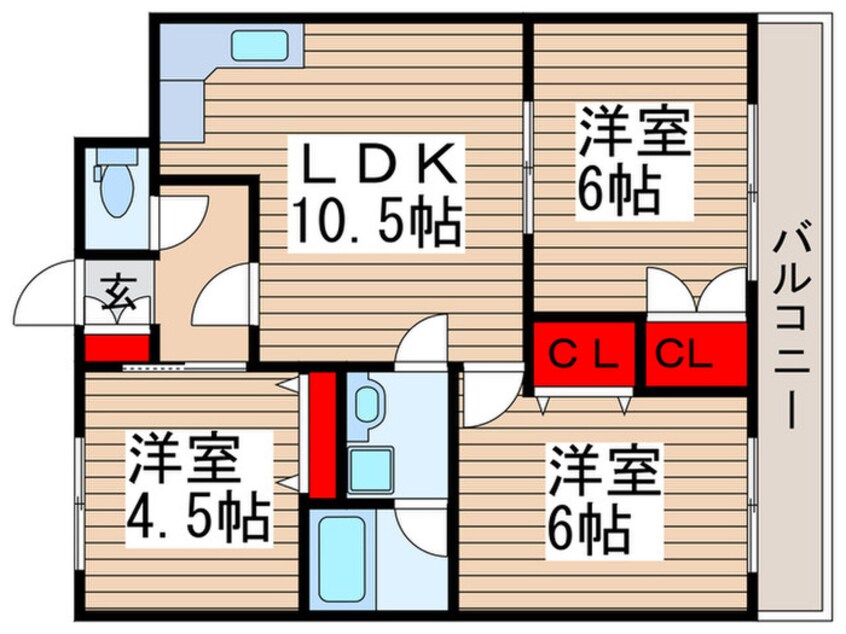 間取図 アバンデール四季野