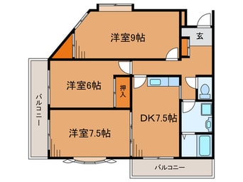 間取図 シャンス東寺尾中台１０号棟