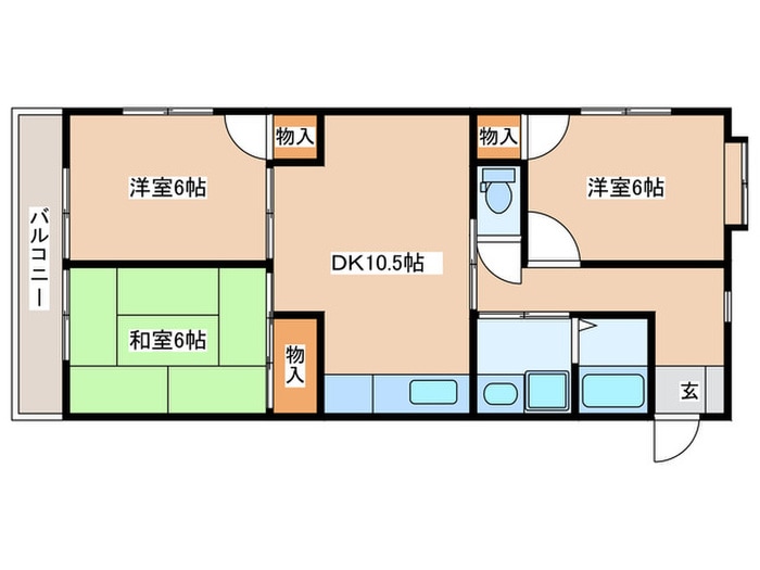 間取り図 若林マンション