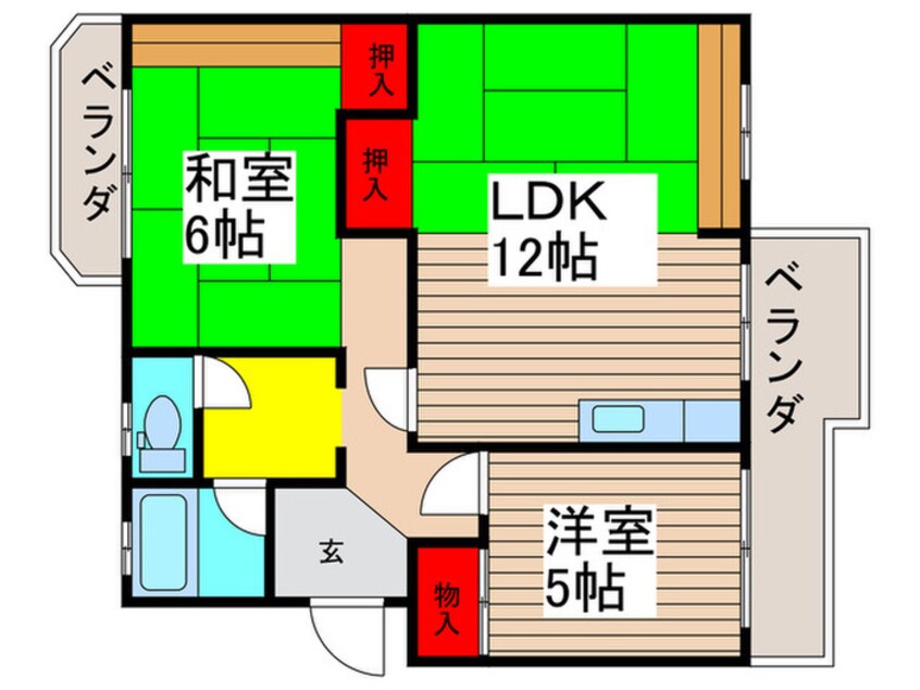 間取図 キャステル平田