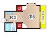 アーキヒルズK 1Kの間取り