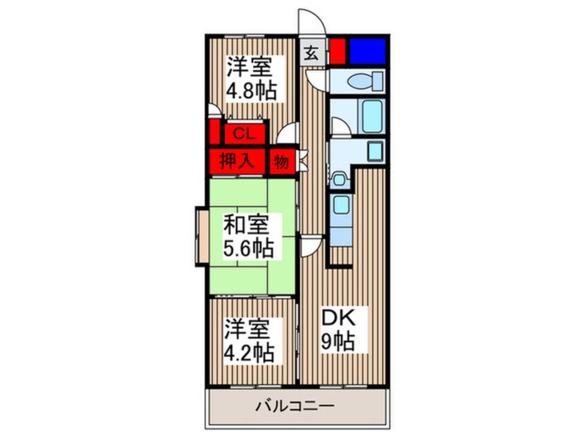 間取図 マ－ブル小手指