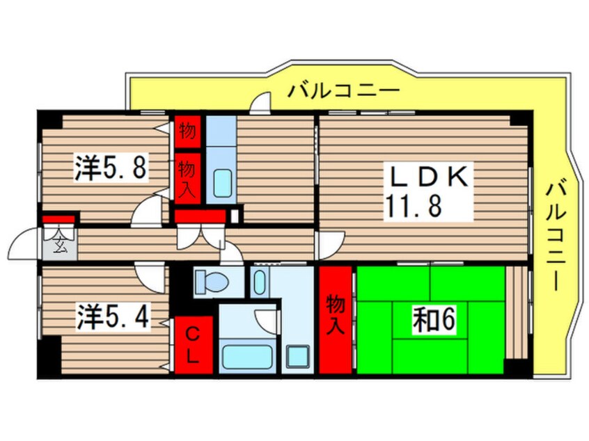 間取図 メイプル稲毛