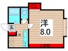 シャンブル綾瀬Ｐ 1Kの間取り