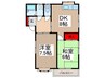 ｻﾝｸﾞﾚ-ｽ 2DKの間取り